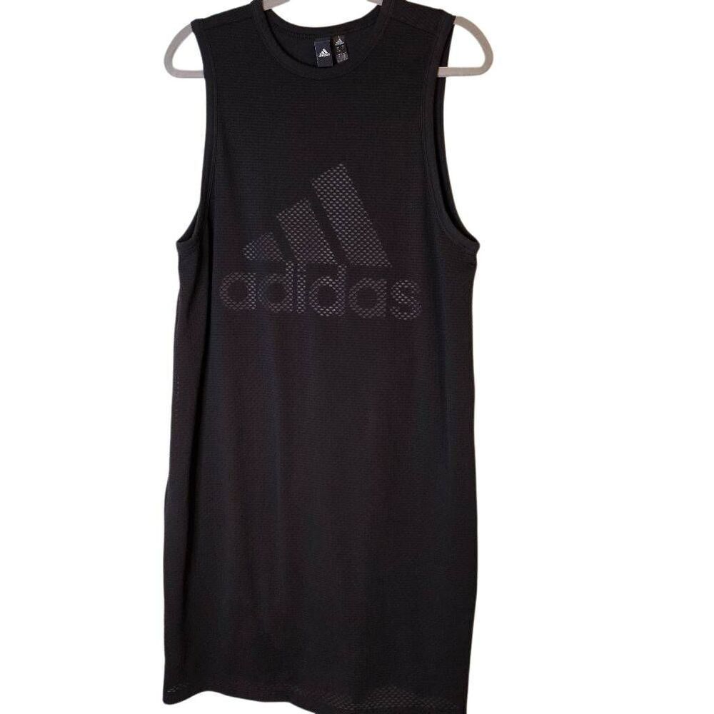 Adidas black sleeveless casual dress. Size L.